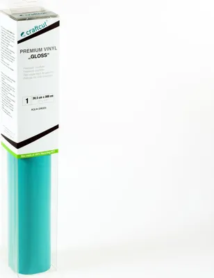 Produktbild von craftcut G39 Plotterfolie glänzend AQUA-GREEN 30,5 x 300 cm