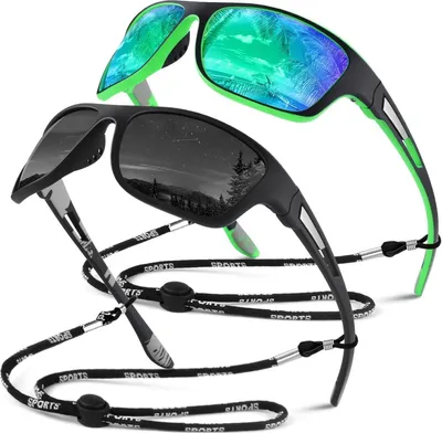 Produktbild von Sunier Polarisierte Sonnenbrille Herren Damen UV400 Cat 3 CE, Sport Fahrradbrille verspiegelt & unzerbrechlich