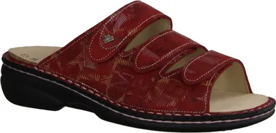 Produktbild von Finn Comfort Kos, Damenschuhe, bequeme Pantolette, Chili (Rot), Leder - Damenschuhe Pantolette /  Zehentrenner, Rot, leder (palm/nubuk)