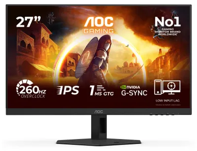 Produktbild von AOC G4 27G4ZREP, 68,6 cm (27"), 1920 x 1080 Pixel, Full HD, LCD, 1 ms, Schwarz, Rot