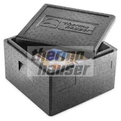 Produktbild von EPP-Thermosbox PIZZA schwarz 25 l 41 x 41 x 25 cm mit Deckel