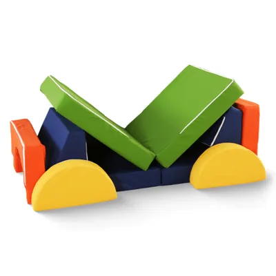 Produktbild von 10-teiliges Spielsofa | Kindersofa aus Schaumstoff-Bausteinen - für Kinder & Kuschelecke im Kinderzimmer (Bunt)