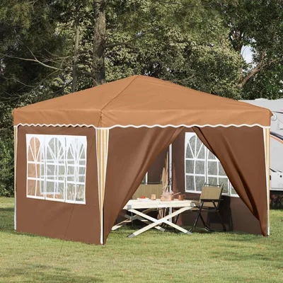 Image de Tente événementielle pop-up, modèle "Exclusive", dimensions 288 x 288 x 245 cm, tissu Oxford beige