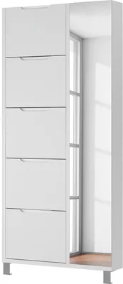 Produktbild von home24 Schuhschrank mit Spiegeltür - Weiß