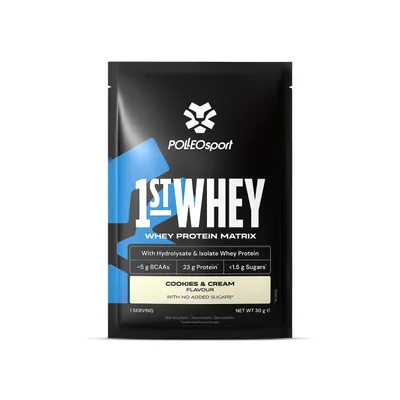 Imagen del producto de Polleo 1st Whey, 30 g - Sabor a galletas y crema