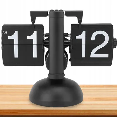 Produktbild von Retro Flip Clock - Digitale Klapp-Uhr - Flip-Tischuhr - Mechanische Klappuhr - Minimalistische Digitalanzeige - Dekoration für Zuhause & Büro