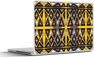 Produktbild von MuchoWow® Laptop Aufkleber Sticker Cover Afrika - Geometrie - Muster 31x22.5 cm - Laptop-Deko