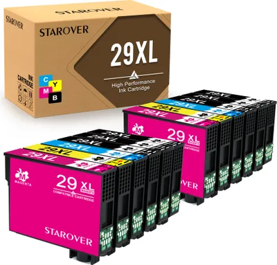 Produktbild von 12x 29XL für Epson 29 XL Druckerpatronen Multipack Kompatibel für Epson XP-247 XP-255 XP-330 XP-332 XP-335 XP-342 XP-432 XP-435 XP-442 XP-445 XP-452
