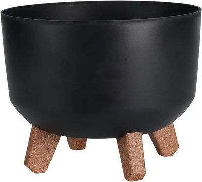 Immagine prodotto di Vaso da fiori su gambe rotonde 24 cm nero KO-Y89300600