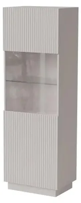 Obrázok produktu pre Cama LIVERTI 5903815010514, Úložná skrinka, Podlahový, Vitrína, 4 police/políc, 1 dvere/dverí, Šedá