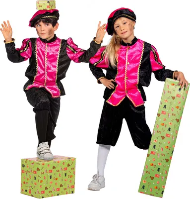 Image de Pietenanzüge Joyeux Pietje Rosa Pietenpak Enfant Costume enfant taille 116 Saint-Nicolas Dress Up