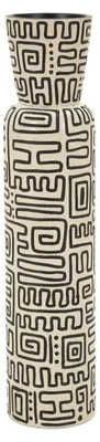 Productafbeelding van Mauro Ferretti vaas Nairobi, wit/zwart, 15,5 x 65 cm