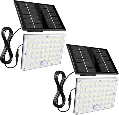 Image de Projecteur solaire, détecteur de mouvement, étanche IP65, 2 pièces de 100 W