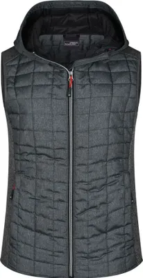 Produktbild von Weste im stylischen Materialmix grey-melange/anthracite-melange, Gr. L