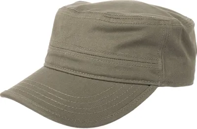 Produktbild von Olivfarbene Army Cap Mütze aus Baumwolle, Einheitsgröße, 57,5cm Kopfumfang, verstellbar