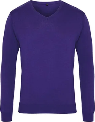 Obrázok produktu pre Premier Workwear Pánsky pletený sveter s výstrihom do V