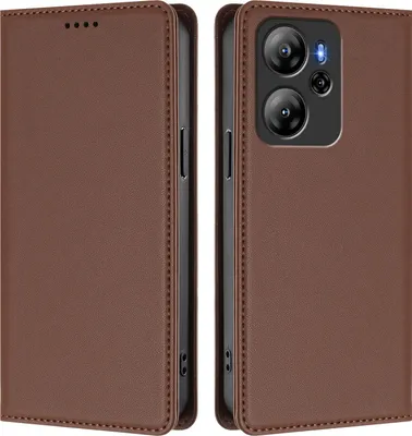 Image de Etui en cuir pour Oscal Tiger 13, étui magnétique en cuirPolyuréthaneavec support Marron