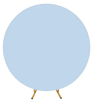 Produktbild von Hochzeitsbogen Hintergrund Husse - Runde Traubogen Abdeckung - Elastischer Elasthan Stretch - Für Hochzeit Party Deko - Ø 200 cm - Blau