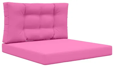 Image de vidaXL Coussins de canapé d'extérieur, 2 pièces, rose, polyester