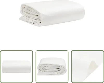 Produktbild von The Living Store Abdeckplane Weiß 3x4 m 650 g/m²