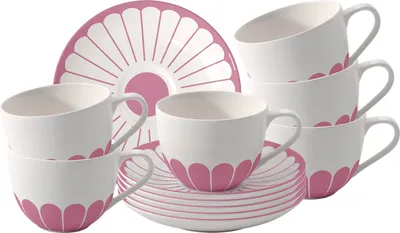 Produktbild von Villeroy & Boch Fleur Cassis Kaffeetasse mit Untertasse 160 ml 6er Set