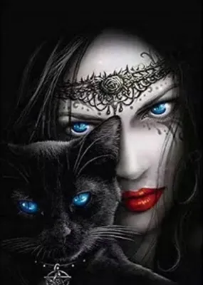 Image de Mosaïque diamant Norimpex - Femme avec chat 1007286