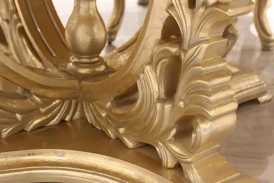 Produktbild von Luxus Esstisch Rund Design Tisch klassische Esszimmer Tische Möbel Gold Neu