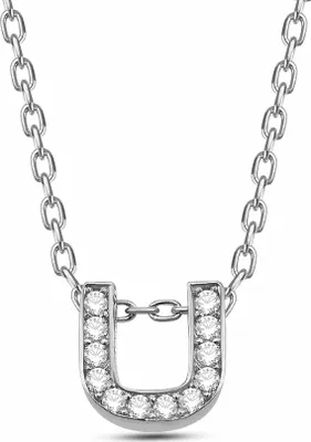 Produktbild von Dkeniz Anhänger mit Kette Buchstabe U 925/- Sterling Silber