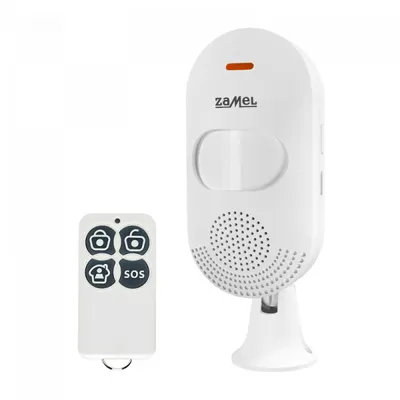 Immagine prodotto di Mini allarme con rilevatore di movimento e sirena incorporata telecomandato zamel ZAM-400