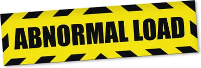Produktbild von PantherPixel Abnormal Load Magnetschild Auto LKW Schwertransport Magnetfolie Geschenkidee 60 x 16 cm REFLEKTIEREND