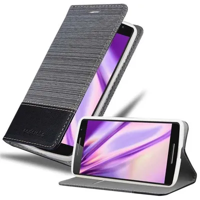 Immagine prodotto di Cadorabo custodia per Motorola MOTO X PLAY custodia protettiva in grigio custodia per cellulare custodia a libro cover