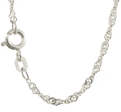 Produktbild von Silberkette Singapurkette Länge 42cm - Breite 1,8mm - 925 Silber
