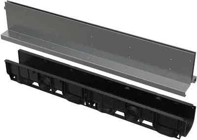 Productafbeelding van Alcadrain AVZ101-R324, symmetrische goten, 160 mm, roestvrijstalen rooster