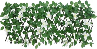 Produktbild von vidaXL Rankgitter mit Künstlichem Efeu Erweiterbar Grün 180x30 cm