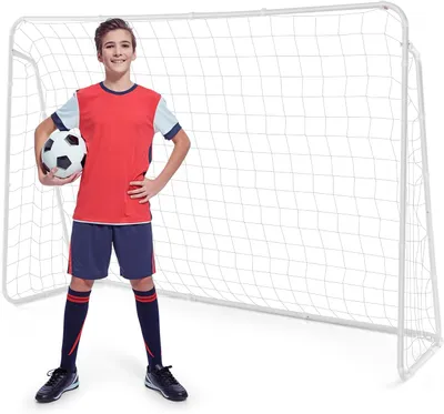 Produktbild von GOPLUS Fußballtor, 215×76×152cm Fussballtore Outdoor mit abriebfestem Netz, wetterfestes Fußballtor, Outdoor Torwand für Freizeit & Training, Soccertor für Kinder & Erwachsene