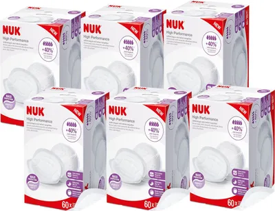 Produktbild von NUK Einweg-Stilleinlagen 6 x 60 Stück – Extra Saugkraft