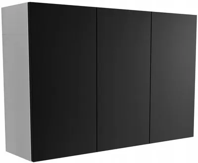 Zdjęcie produktu dla wisząca szafka łazienkowa biała czarny mat 90cm