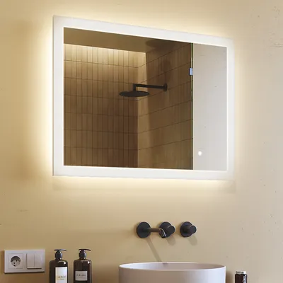 Obrázek produktu pro Artforma Zrcadlo do koupelny s led osvětlením 80x60cm, Dotykový spínač