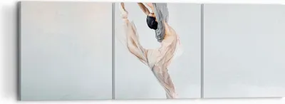Produktbild von Bild auf Leinwand - Leinwandbild - 3 Teile - Tanz Frau Ballerina - 120x40cm - Wand Bild - Wanddeko - Wandbilder - Leinwanddruck - Bilder - Wanddekoration - Leinwand bilder - Wandbild - CA120x40-5030