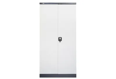 Image de Armoire en acier Moskau gris foncé-blanc
