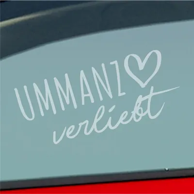 Produktbild von Auto Aufkleber Ummanz verliebt Herz Insel Ostsee Liebe Car 19x8 cm Milchglas Sticker Heckscheibenaufkleber