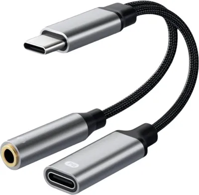 Produktbild von INF Type-C 2-in-1 Adapter: Audio & Ladefunktion für Android Geräte