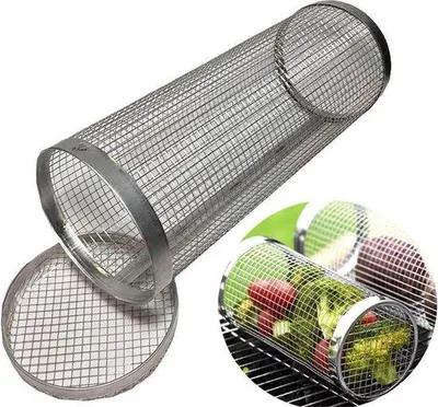 Produktbild von Edelstahl Grillzylinder für Gemüse, Fisch und Fleisch