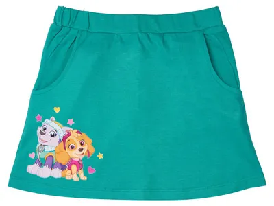 Produktbild von Paw Patrol Rock für Mädchen - Skye & Everest kurz Röckchen Kleidchen Kleid Türkis 122-128