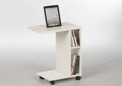 Produktbild von Beistelltisch 16805 Anstelltisch Telefontisch Tablettisch Weiß