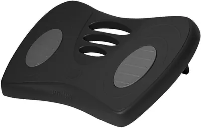 Produktbild von Unilux Fußstütze Chrysalis, verstellbar, rutschfest, Fußbank für Büro und Zuhause, schwarz, L 42 x P 32 cm