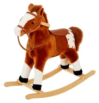 Image de Cheval à bascule en bois pour enfants - Jouet avec effets sonores d'animaux - 74 x 28 x 65 cm - Jusqu'à 10 kg - De 0 à 6 ans - Vert armée