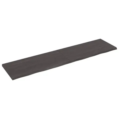 Produktbild von Tischplatte Dunkelbraun 200x50x(2-4)cm Massivholz Eiche