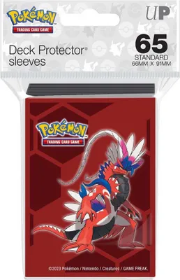 Zdjęcie produktu dla Koraidon w akcji! Limitowane koszulki do kart POKEMON TCG Ultra Pro - 65 sztuk, idealne dla pasjonatów kolekcjonowania! Ochrona i styl w jednym!
