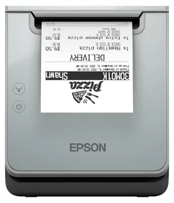 Produktbild von Epson TM-L100 (111), Thermodirekt, 203 x 203 DPI, Kabelgebunden, Schwarz, Grau